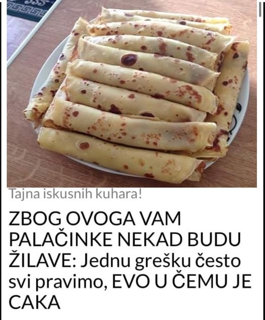 Najbolji Recept Za Tijesto Za Palacinke Ukusna Hrana