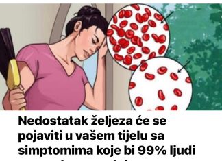 NEDOSTATAK ŽELJEZA U ĆE SE POJAVITI U VAŠEM TIJELU SA SIMPTOMIMA KOJEBI 99% LJUDI SMATRALO NORMALNIM