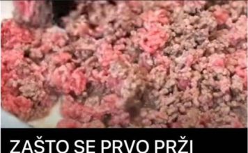 Da li znate zasto se prvo przi mljeveno meso pa dodaje crni luk??