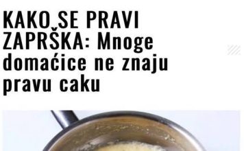EVO KAKO DA NAPRAVITE ZAPRŠKU U ZAVISNOSTI OD JELA