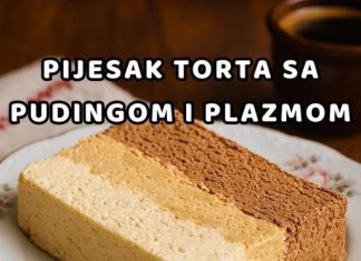 Pijesak torta sa pudingom i plazma keksom!