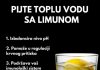 Pijte limun sa toplom vodom