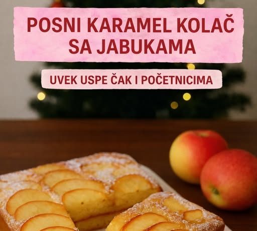 Posni karamel kolac sa jabukama
