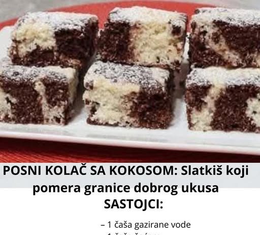 Posni kolac sa kokosom