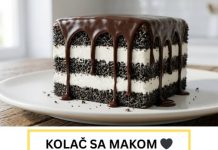 Kolac sa Makom sa cokoladnom glazurom