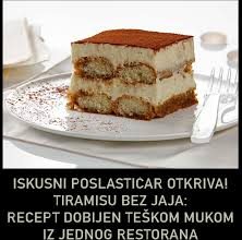 Recept za tiramisu bez jaja dobijen iz pretižnog restorana!