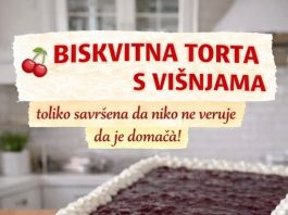 Biskvitna torta sa visnjama!!