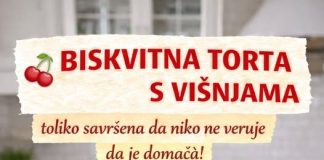 Biskvitna torta sa visnjama!!