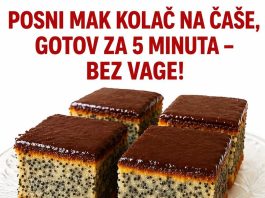 Posni mak kolač bez vage!