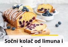 Sočni kolač od limuna i borovnica!