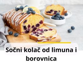 Sočni kolač od limuna i borovnica!
