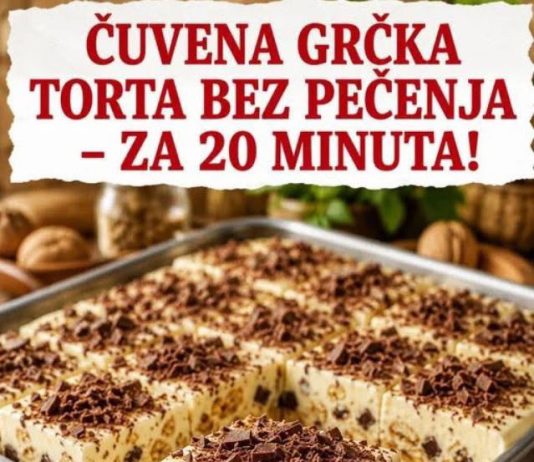 Čuvena grčka torta bez pečenja gotova za 20 minuta!