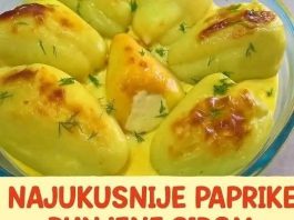Preukusne paprike punjene sirom
