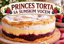 Voćna torta sa vanila kremom i šumskim voćem – detaljan recept