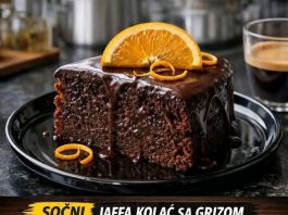 Sočni čokoladni kolač sa pomorandžom i grizom