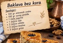 Baklava bez kora sa jogurtom, orasima i suvim grožđem – sočna poslastica za praznike