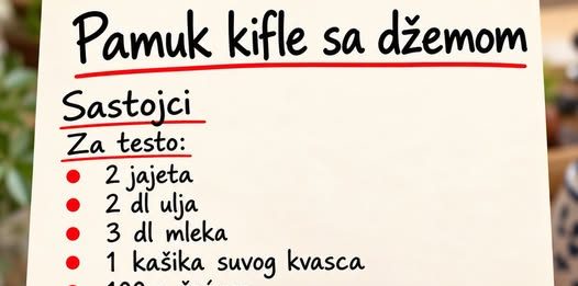 Mekane domaće kiflice sa džemom od šljiva i kokosom – sočne, mirisne i neodoljivo ukusne