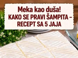 Šampita sa 5 jaja – provjeren recept za savršeno mekanu koru i bogatu, pjenastu kremu